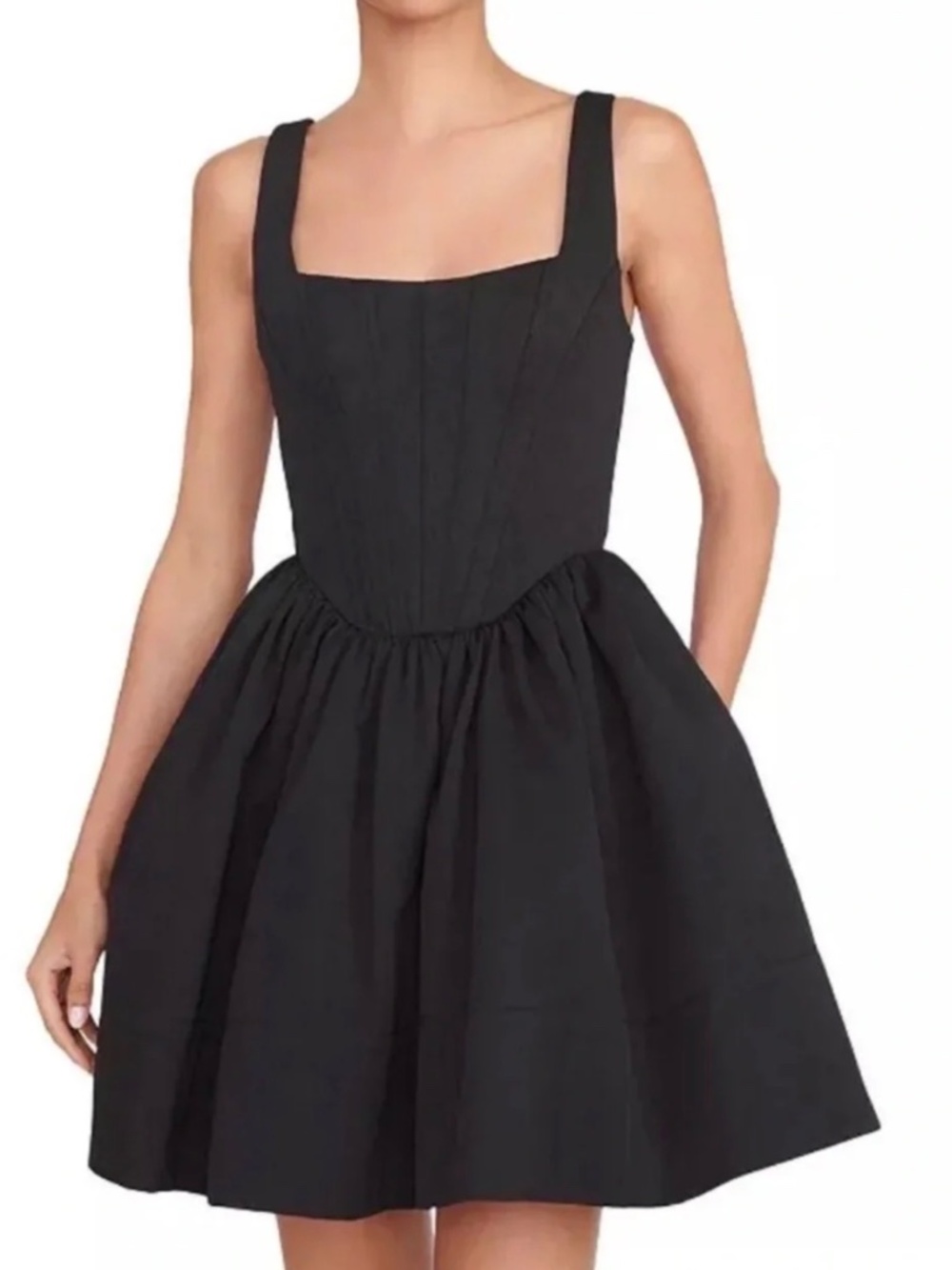 Staud Landscape Black Dress